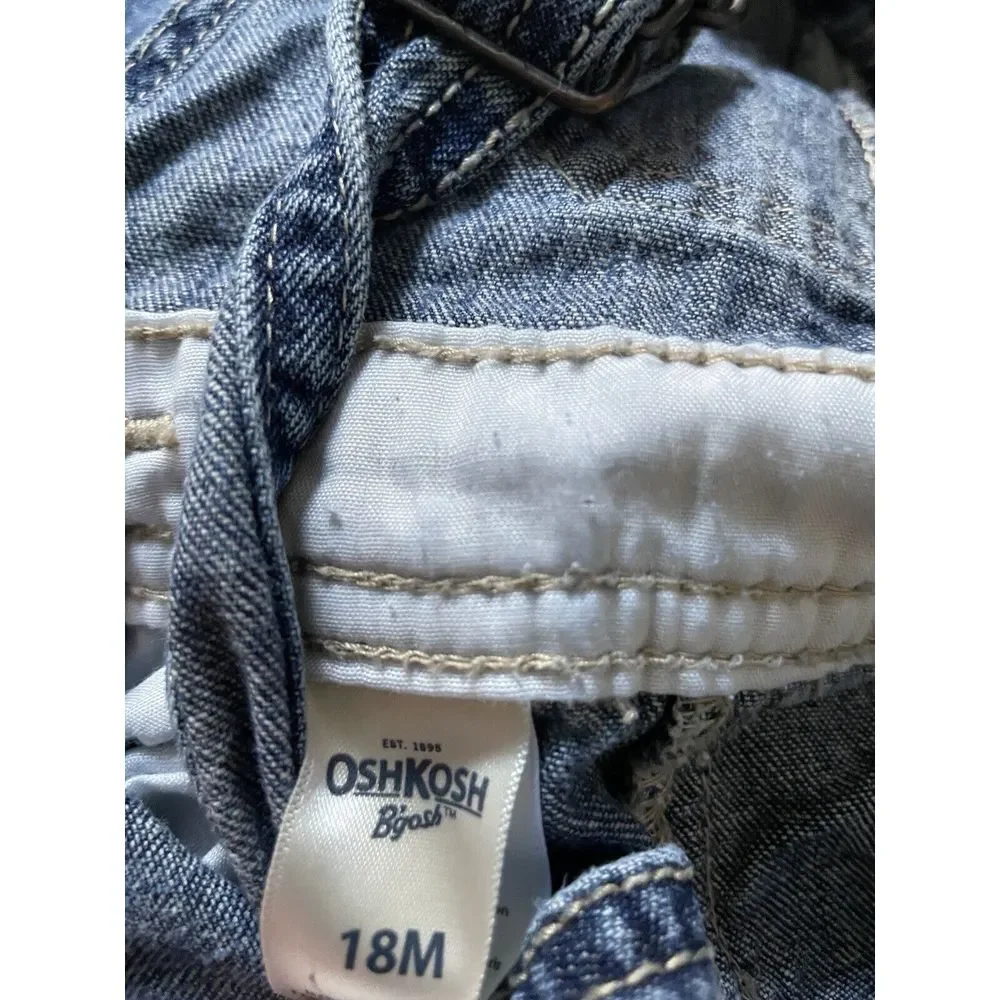 Oshkosh B'gosh Overalls Vestbak Baby 18 Months Blue Denim‎